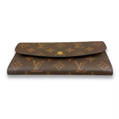 LOUIS VUITTON BROWN LEATHER EMILIE WALLET