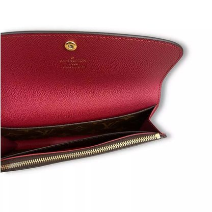 LOUIS VUITTON BROWN LEATHER EMILIE WALLET