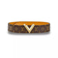 Louis Vuitton Brown Leather Essential V  Bracelet