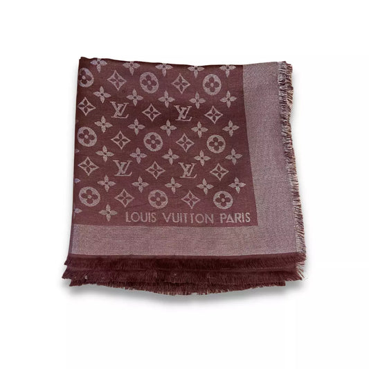 CHAL BRILLANTE CON MONOGRAMA AMARANTE DE LOUIS VUITTON