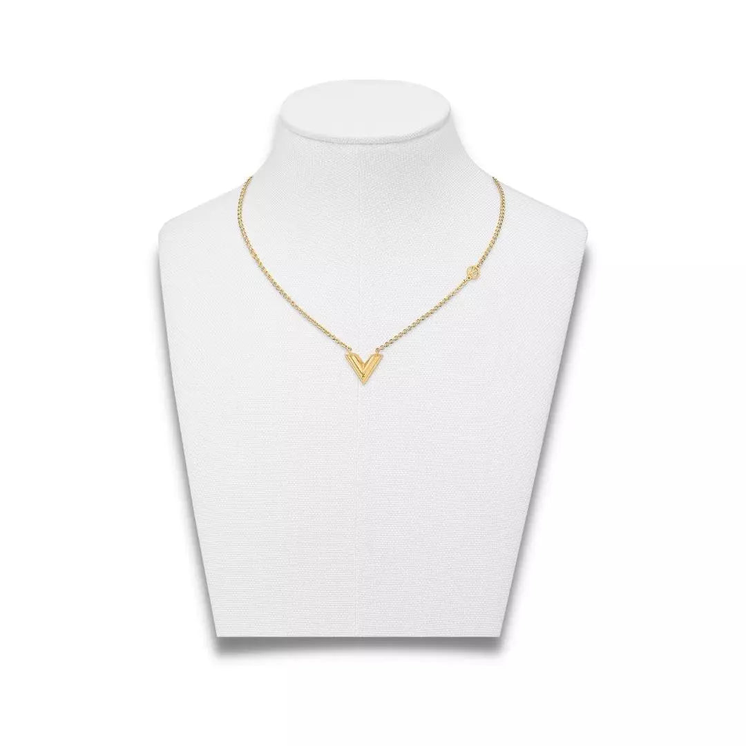 Louis Vuitton Gold Essential V Necklace – THE CLOSET
