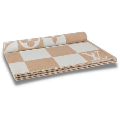 LOUIS VUITTON LV CHECKMATE BEIGE BLANKET