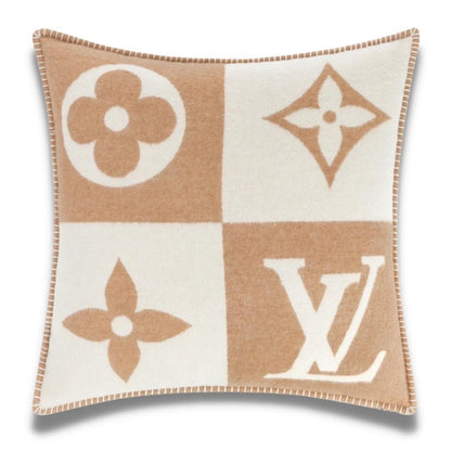 LOUIS VUITTON LV CHECKMATE BEIGE PILLOW