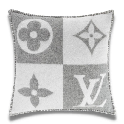 LOUIS VUITTON LV CHECKMATE GREY PILLOW