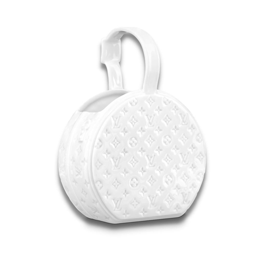 Louis Vuitton White Petite Boite Chapeau Porcelain Vase