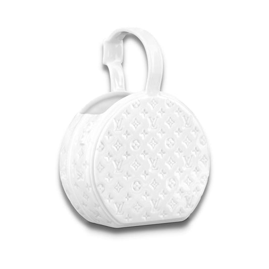 LOUIS VUITTON WHITE PETITE BOITE CHAPEAU PORCELAIN VASE