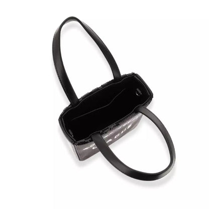 MINI BOLSO SHOPPER MIU MIU LEAGUE CON LENTEJUELAS NEGRAS