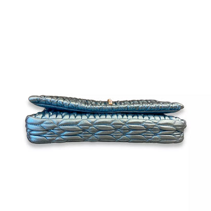 MIU MIU BLUE/CRYSTAL SATIN BAG