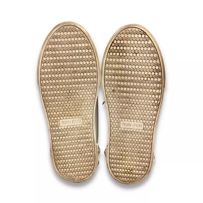 MIU MIU WHITE JEWELS SNEAKERS