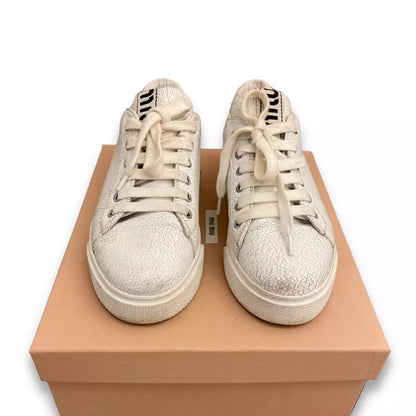 MIU MIU WHITE JEWELS SNEAKERS