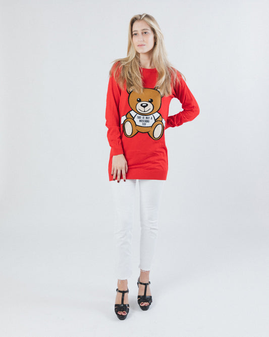 SUÉTER MOSCHINO TOY CON OSITO ROJO