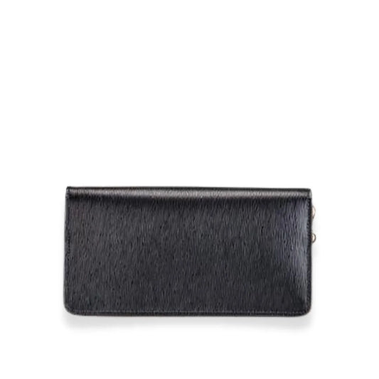 Cartera de piel con cadena negra Prada