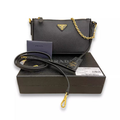 BOLSO DE HOMBRO Prada REEDICIÓN NEGRA 2000
