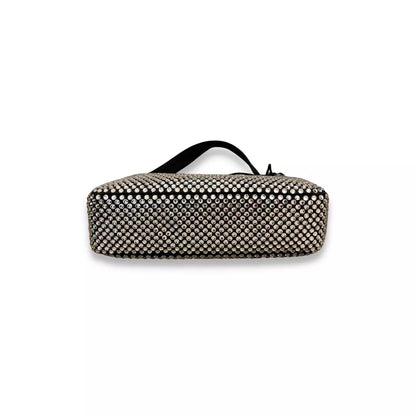 Bolso Prada de satén negro con cristales