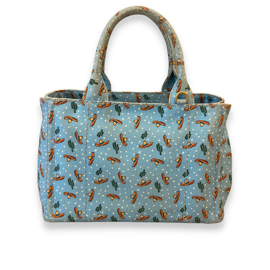 Prada BOLSO TOTE CANAPA CON ESTAMPADO SOMBRERO
