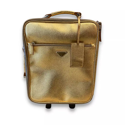 Prada GOLD LEATHER SUITCASE BAG