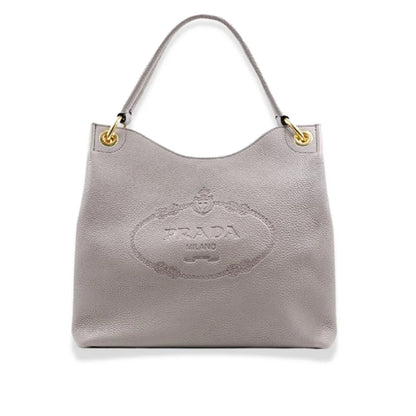 BOLSO TOTE DE PIEL VITELLO PHOENIX GRIS DE Prada