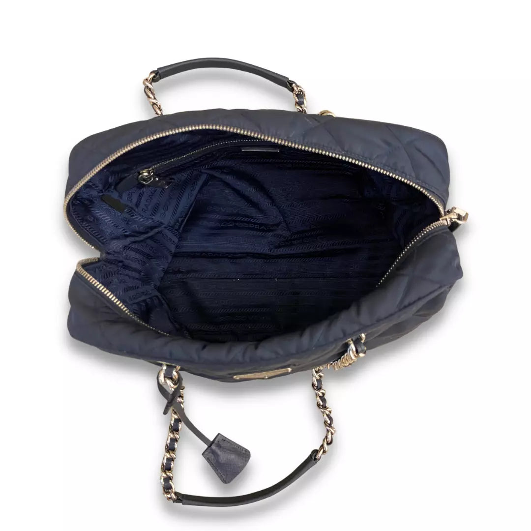 PRADA TESSUTO IMPUNTU BLUE NYLON BAG EYE LUXURY CONCIERGE