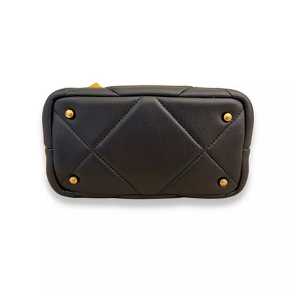VALENTINO BLACK NAPPA LEATHER ROMAN STUD THE HANDLE BAG