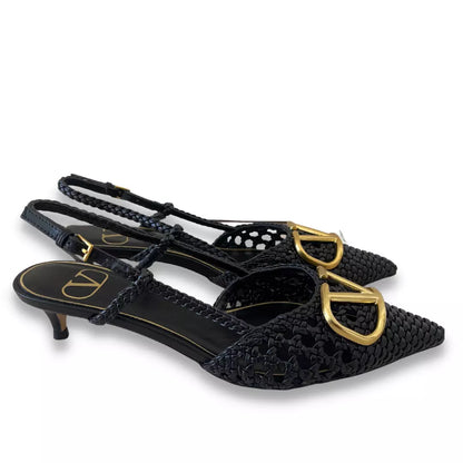 VALENTINO BLACK VLOGO SIGNATURE PUMPS