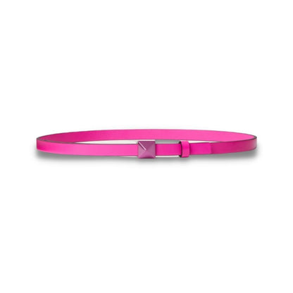VALENTINO PINK PP ONE STUD THIN BELT