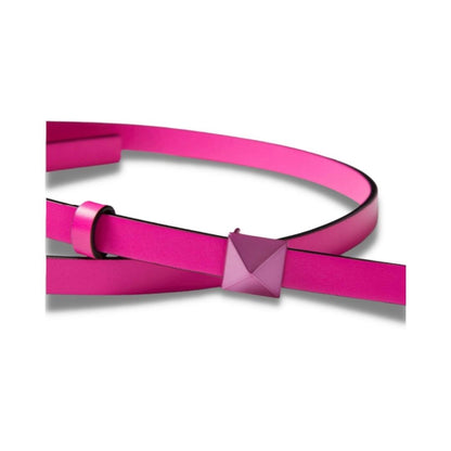 VALENTINO PINK PP ONE STUD THIN BELT