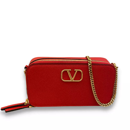 VALENTINO MINI VLOGO PIEL ROJO