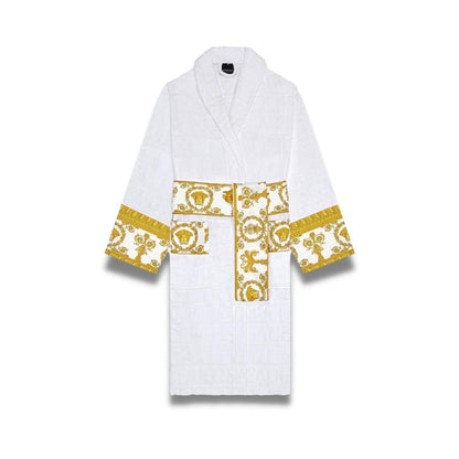 Versace WHITE COTTON I LOVE BAROQUE BATHROBE