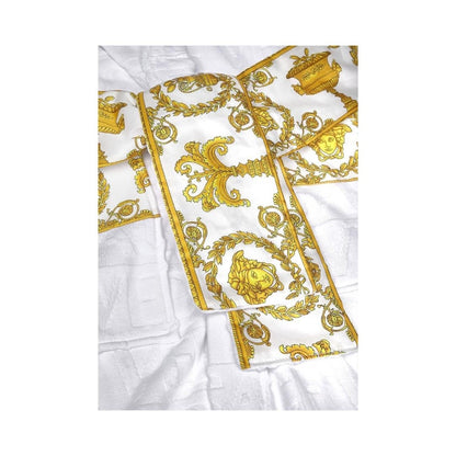 Versace WHITE COTTON I LOVE BAROQUE BATHROBE