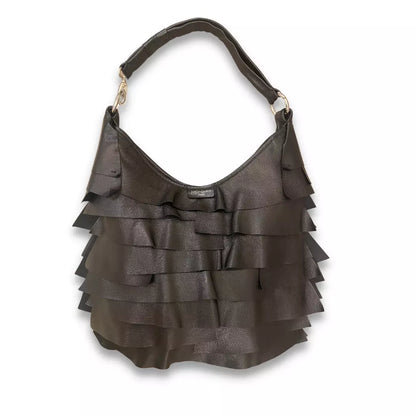 YVES SAINT LAUREN YSL BLACK SUEDE SAINT TROPEZ BAG