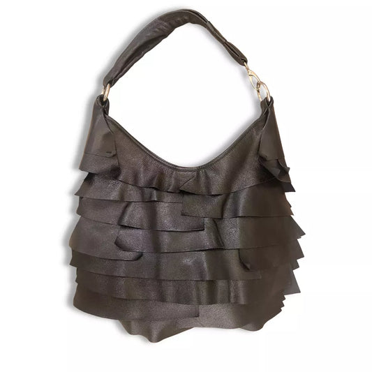 BOLSO SAINT TROPEZ DE ANTE NEGRO DE YVES SAINT LAUREN YSL