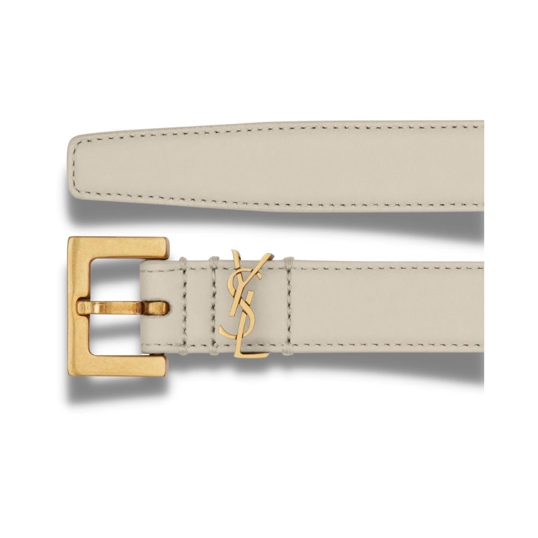 cassandre thin belt with square buckle in box saint laurent leather