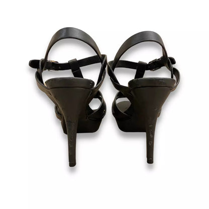 Sandalias Tribute de piel negra de Yves Saint Laurent
